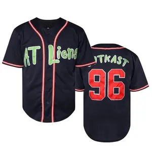 Men's Baseball Jersey #96 with Embroidered Letter and Number Slightly Stretchy Fabric for Enthusiasts Sports Ideal for Games and Practice