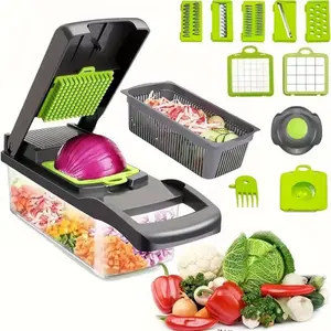 Langkes Vegetable Chopper - Onion & Veg Slicer Spiralizer with Container - Kitchen Essential Multi-Tool