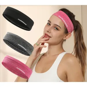 Sports Sweatband Anti-Slip Sweat Absorbing Headbands Men Women Running Basketball Yoga Fitness Hair Band Forehead Protection Head Wrap