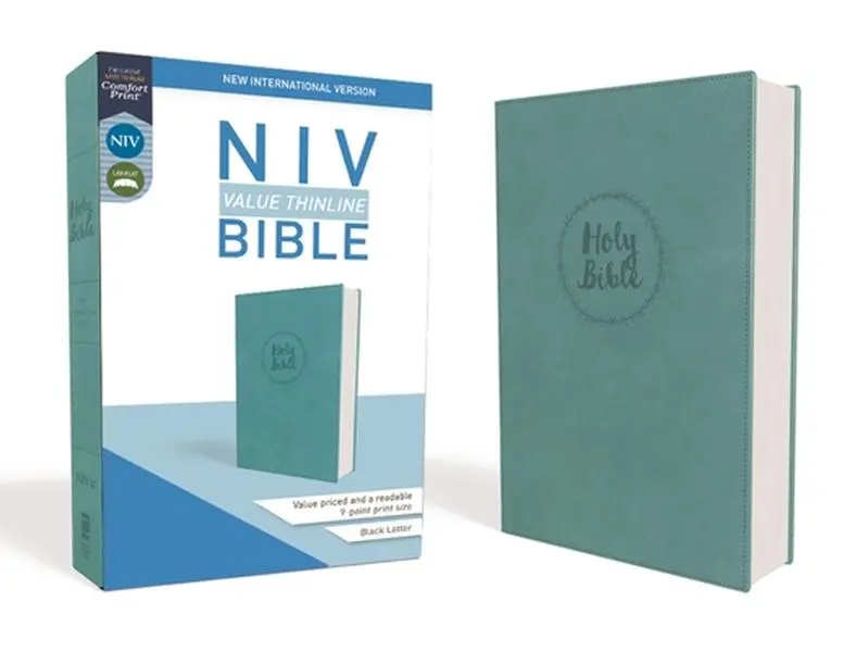 USED Book - NIV, Value Thinline Bible, Imitation Leather, Blue by Zondervan (Imitation Leather) - english