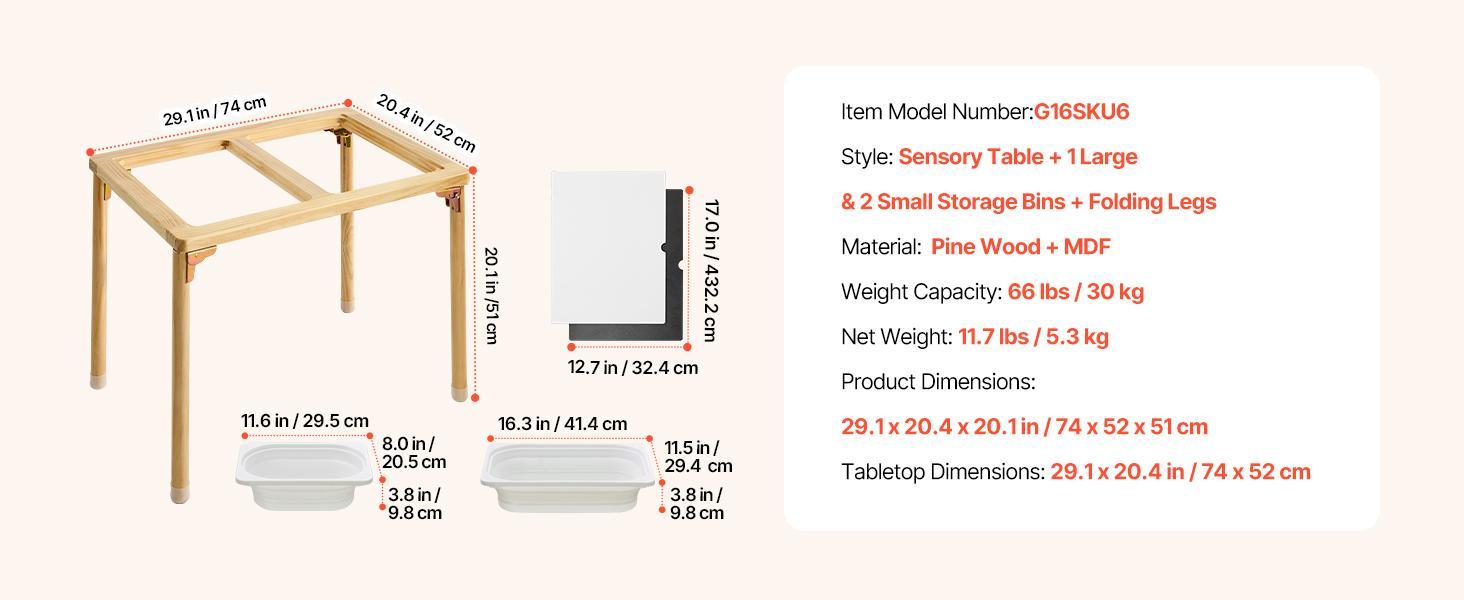 VEVOR Pine Folding Activity Table for Toddlers, Foldable Wooden Play Desk with Double-Sided Board, Storage Bins, Non-Slip Feet, Toddler Art Desk for Kids' Sand-Water Play, Drawing, Studying#BackToSchool VEVOR Pine Folding Activity Table for Toddlers, Foldable Wooden Play Desk with Double-Sided Board, Storage Bins, Non-Slip Feet, Toddler Art Desk for Kids' Sand-Water Play, Drawing, Studying#BackToSchool