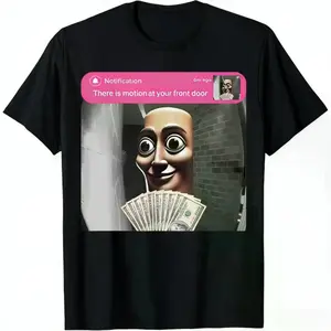 TungTungTung Funny Doorbell Meme Motion Front Door Short-Sleeve T-Shirt