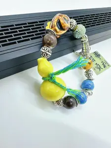 D.Fu Lu Shuang Quan Gedezhen Ceramic Turtle Bracelet for Good Luck and Blessings