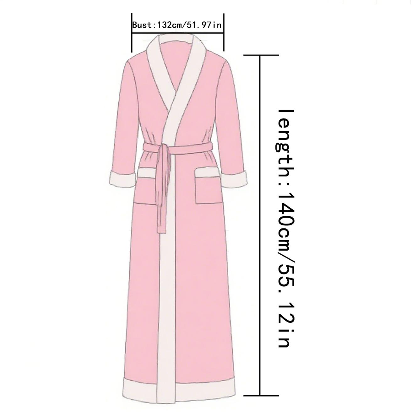 Msrlassn 1Pcs Cozy Soft Bathrobe Flannel Lined Hooded Robe for Women , Thickened Long Sleeve Pyjamas Cute Print Home Loungewear Sleepwear Gowns