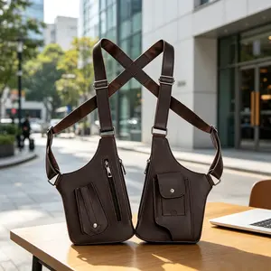 Premium Leather Adjustable Underarm Shoulder Bag for Men and Women, Hidden Anti Theft Storage for Cell Phones and Outdoor Gear, Versatile Companion for Cycling, Hiking and Daily Outings, Practical Item for 618 Shopping Season