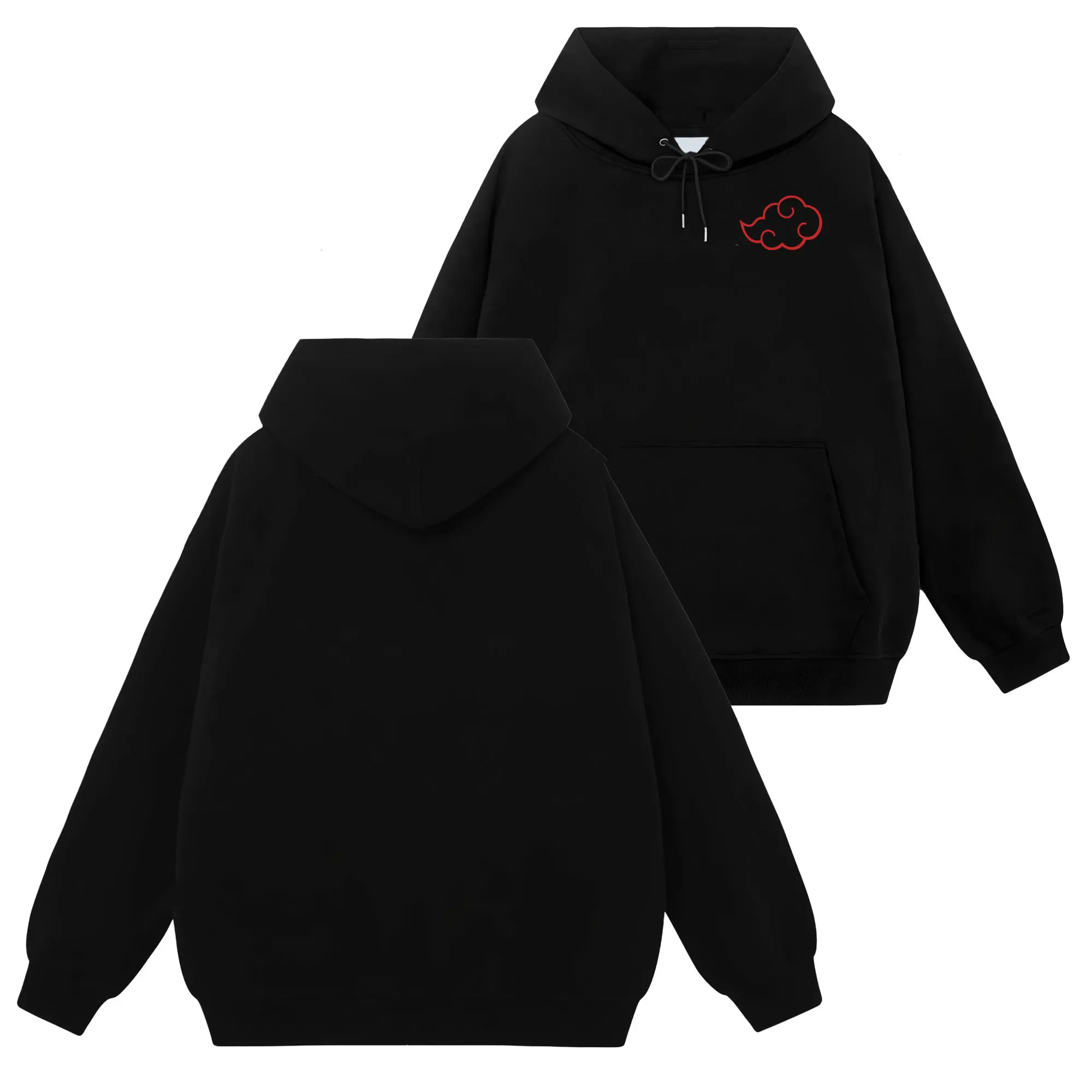 [Shinobi Shop] Limited Akatsuki Logo - Naruto Shippuden #18 Hoodie T-Shirt Sweatshirt, Retro Vintage Unisex Graphic 90s Cotton, Gift For Wibu, Anime Manga Y2K Streetwear