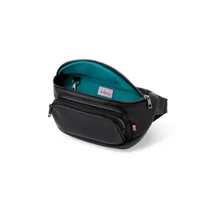Kibou Vegan Leather Belt Bag - Black