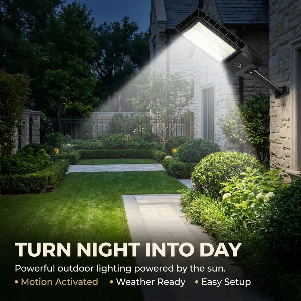 Outdoor Solar Street Light with Remote Control, IP65 Waterproof LED Motion Sensor Security Light for Yard, Garden, Driveway and Patio street garage security wall lamp pathway decoration parking lot  flood   light commercial area floodlight