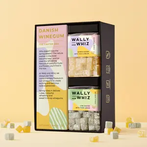 Premium Danish Wine gums - Perfect Easter Gift Box- 1.1 Pounds- Lime Coated Tiger Lemon - Quince Coated w/ Yuzu & Melon - Gift Box - Premium Candy - Vegan - Natural Ingredients - Gluten Free Sweet Snack