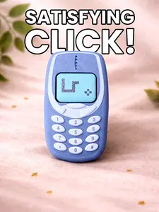 Retro Phone Clicker Keychain, Fidget Toy, Silent Button Stress Relief