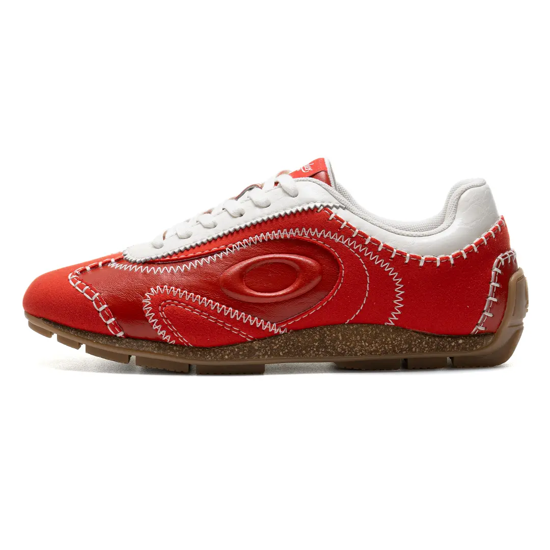 OLD ORDER Turbo Lite Women’s Casual Sneakers, Rouge Red Retro Low-Top Flat Sole Shoes, Everyday Fashion Sneakers, New 2026