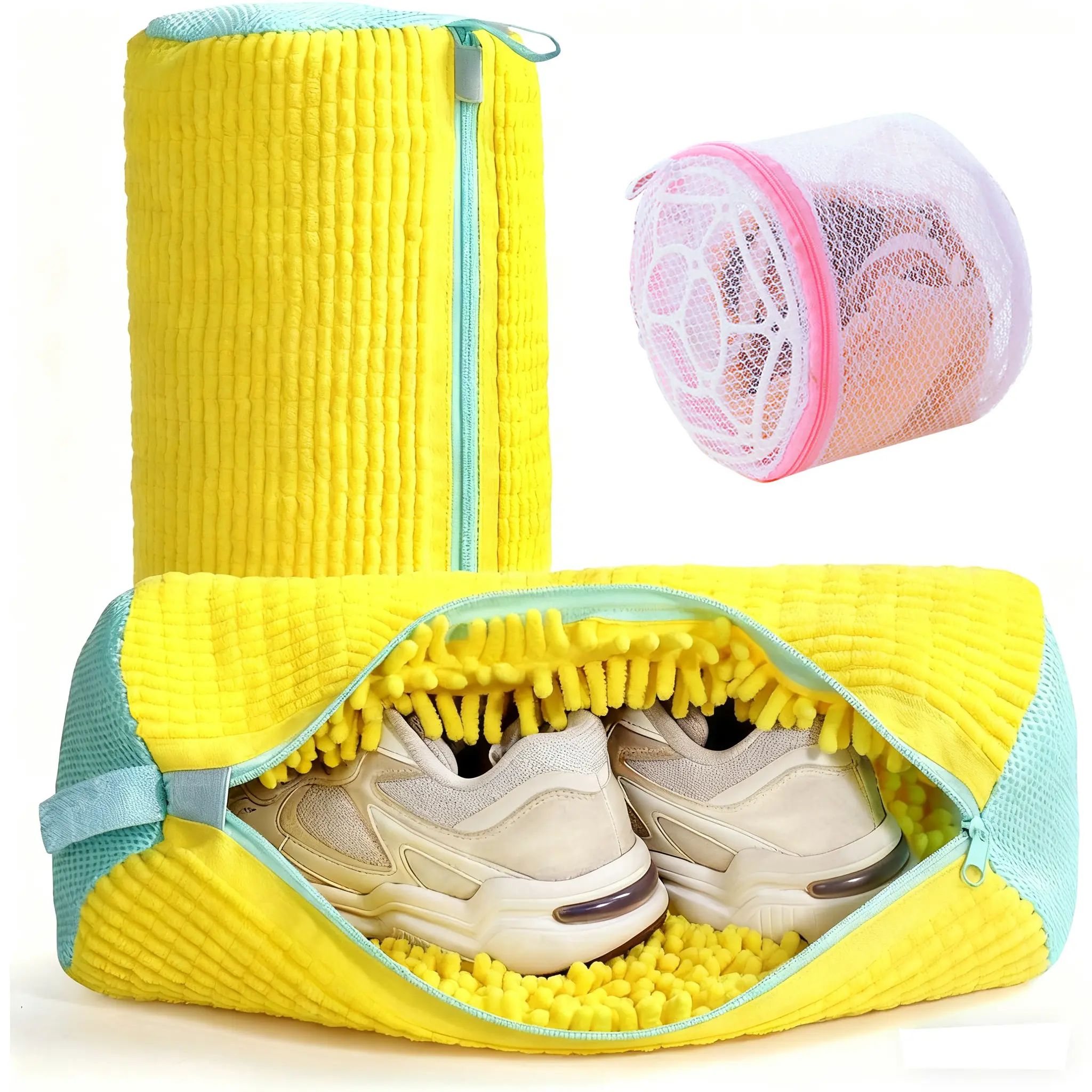 Washing Bag Set for Shoes & Underwear, Durable Polyester Zipper Bags, Mesh Laundry Bag, Laundry Accessories, Prevent Deformation, Small Storage, Clothes Care, Laundry Products, Home Goods, Household Items