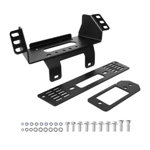 【fathersdaygift】VEVOR Winch Mount,Winch Capacity of 907-1633 kgTrailer Hitch Winch Mount for Select Polaris Ranger Models (2010-2021)3 Mounting Hole DesignPowder Coated SteelFit for Muddy Road Rescue
