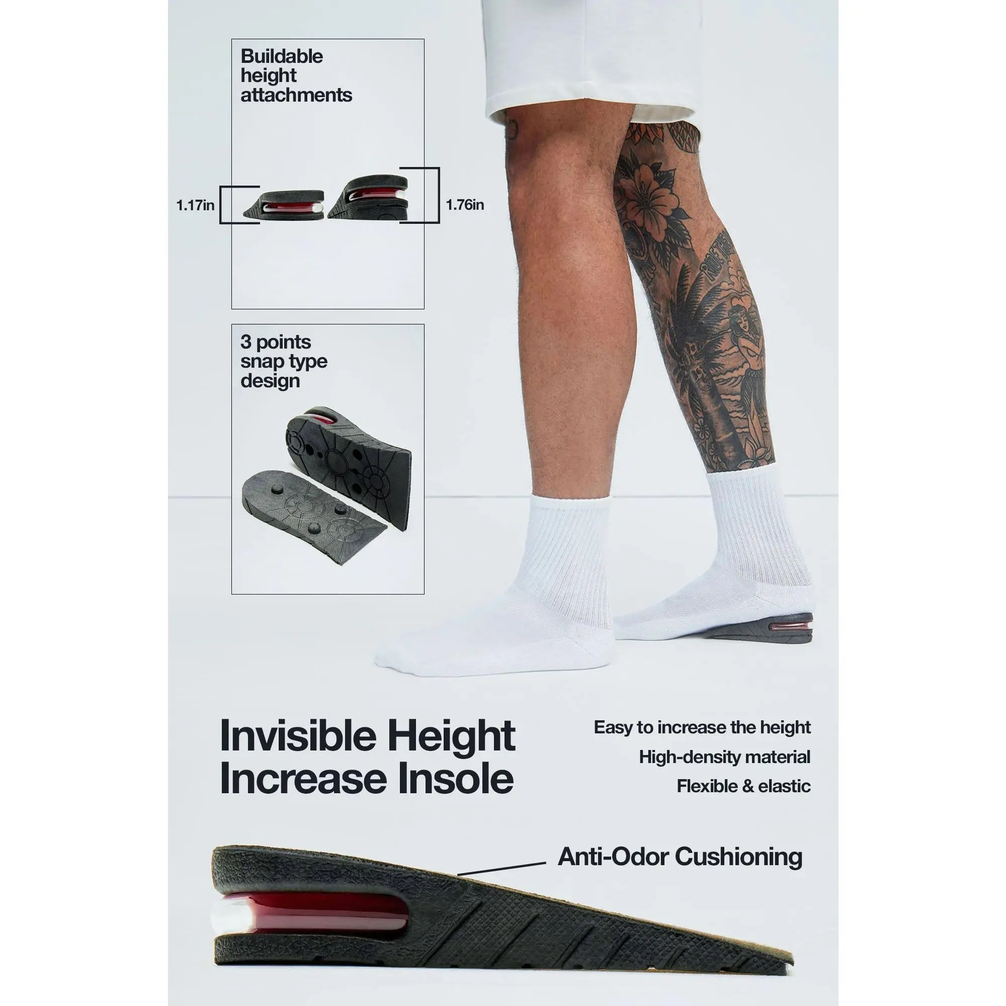Height Increase Insole - Black Height Increase Insole - Black