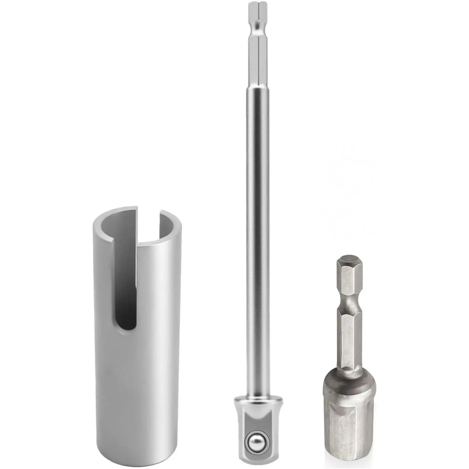 Crank Jack Adapter Tool Scissor Jack Drill Attachment - 3/8" Socket RV Jack Adapter with 2 Crank Handles (2.87” & 5.91”) T-Slot Drill Kit for Pop-up Camper Trailer Stabilizing Jacks Manual C-Jacks