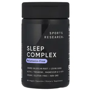 Sports Research Sleep Complex, Melatonin-Free, 60 Veggie Capsules