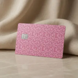 Pink Leopard Card Sticker Cover, 3.37x2.125 in Cute Waterproof Vinyl Aesthetic Card Skin, Premium Laminated Scrapbooking Accessory, Scratch-Resistant DIY Toy