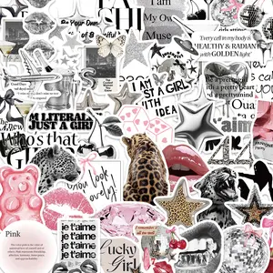 50 Silver Color Style Stickers, Custom Stickers, Creative Decorative Student Stickers for Room, Thermos Cup, Phone, Notebook, DIY Wall Decals