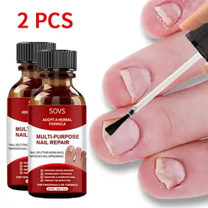 SOVS Toenail Fungus Treatment Extra Strength Antifungal Solution, Triple Action Formula Nailgrowthoil for Damaged Nails Multi-Purpose Nail Repair, Improve Rough, Fragile and Easily Broken Nails, 1 Fl Oz