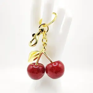 1pc Keychain Cherry Bag Charms Purse, Cute Key Chains for Women, Adorable Car Key Accents for Leather Handbags, Fashion Accessory, Keychain Bag Pendant