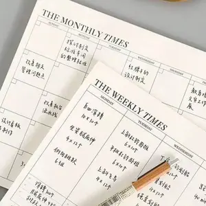 Monthly Planner Notebook, Office Supplies, Gift Packaging Material, Weekly Planner, Sticky Notes, School Supplies, Auto-Fill Calendar