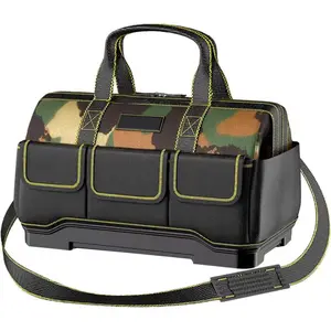 1680D Oxford Electrician’s Tool Bag – Multi-Pocket Wide-Mouth Design, Heavy-Duty Storage for Workshop, Auto Repair & Home Use
