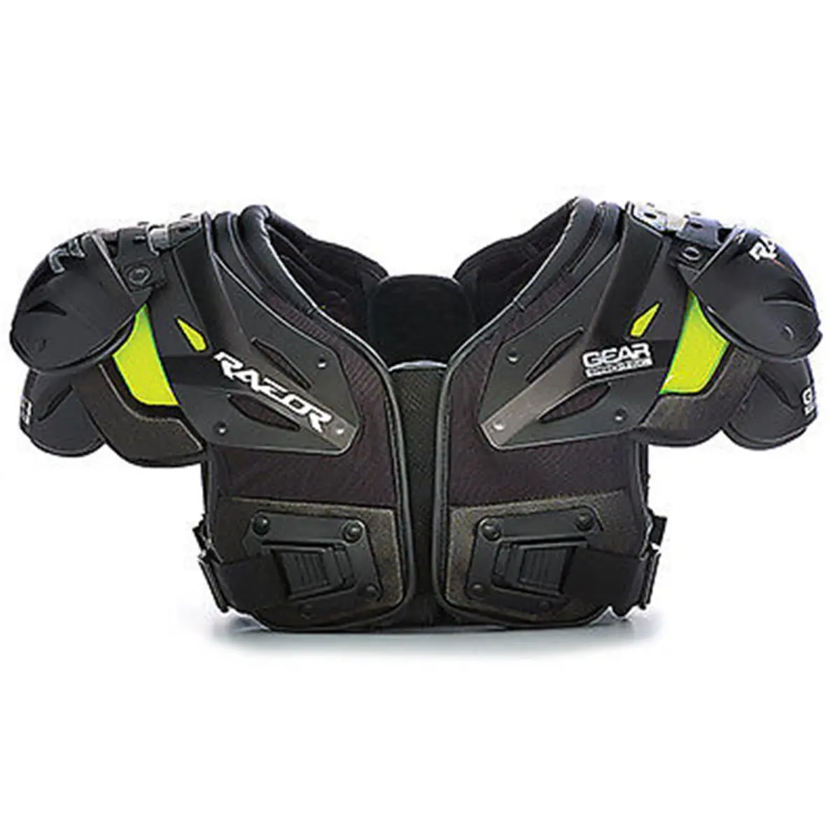 212 MAIN Gear Pro-Tec Razor American Football Shoulder Pads - Large Size Football Equipment, Multi-Position Lightweight Sports Protection Pad with Impact Zone, Injection Mold Design