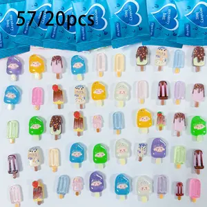 20pcs Ice Cream Accessories Summer Holiday Limited Edition Random Packaging Realistic Food Play DIY Creative Night Glow Resin Figurines Playful Figurines Glow In The Dark