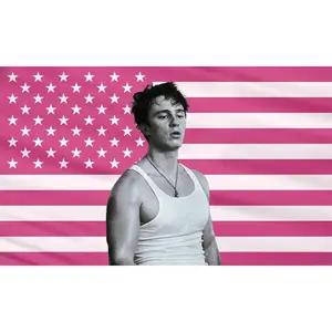 crusmary Drew Starkey Flag Tapestry Poster Wall Hanging Banner Art Aesthetic Poster For Dorm Bedroom Living Room Office Party Decor 60"x36"