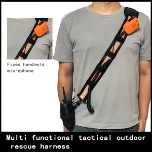 Fire Rescue Tactical Shoulder Strap Backpack,  Universal Adjustable Shoulder Strap Radio Pouch, Walkie Talkie Holster For Portable Radio Holder protect Case for Outdoor Sports and Construction Work