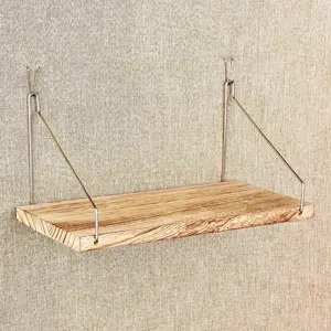 Fabric Wall Cubicle Shelf with Hooks for Work Decor, 11.8' Wooden Cubicle Organizer Storage Shelf with Hangers Cubicle Accessories for Women Men Desk