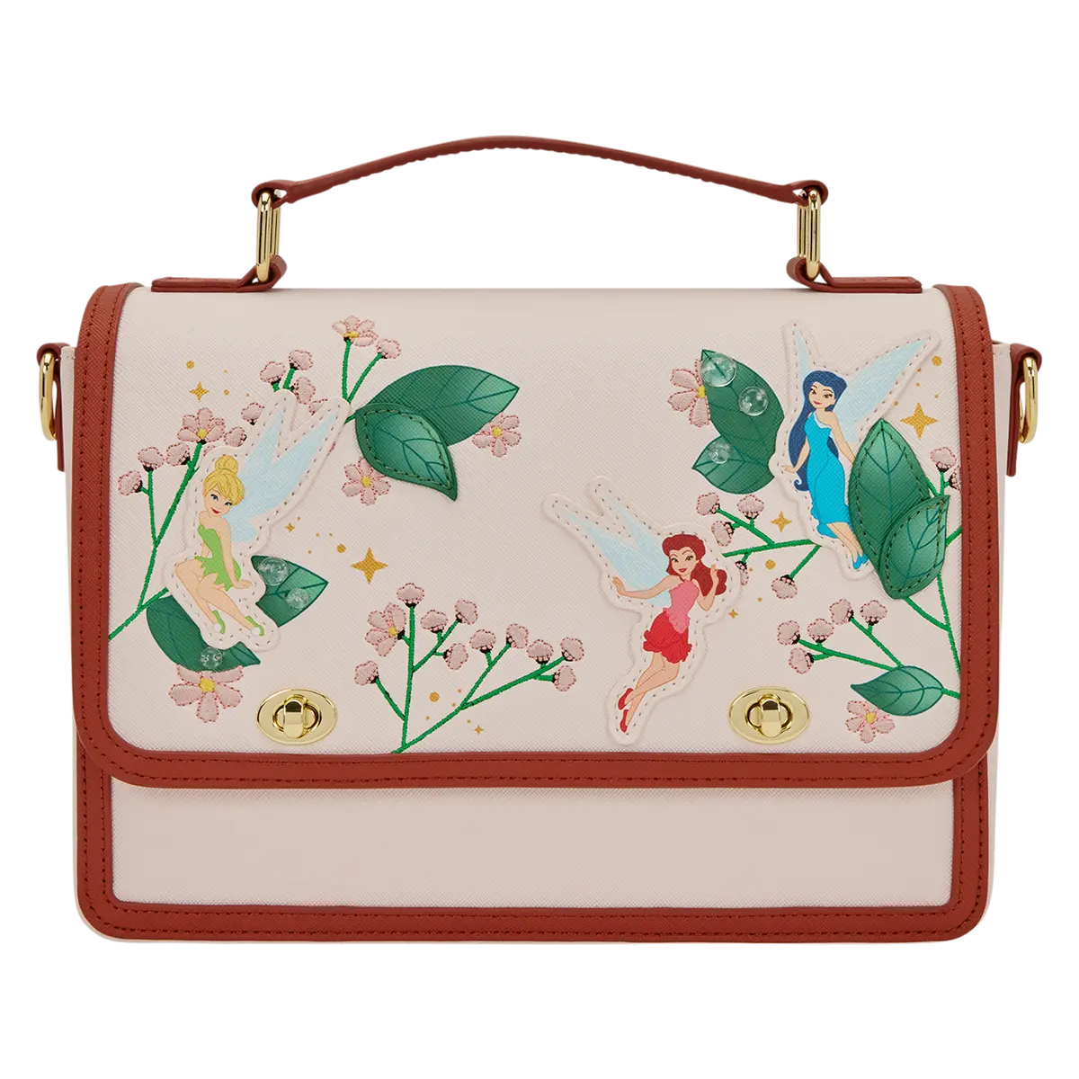 Disney Fairies Crossbody Bag, Handbags For Women, Compact, Casual Wear, Shoulder Straps, Fairy Theme