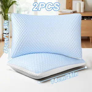 2PCS Raybee Luxury Neck Pillows -Queen Size ,Adjustable Hotel Quality Pillow for Sleeping,Breathable Fabric with Gentle Massage Dots,Festival gifts, Decor Bedroom Accessories [Black Friday]