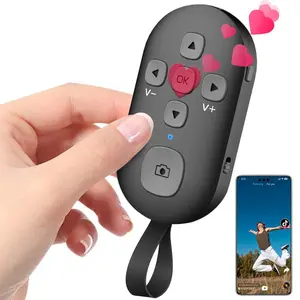 ToolHeaven SEANCHEER R1 TikTok Remote Scrolling Side Changer for Kindle App, Camera Shutter for Photos/Videos, No Mode Changing, Low Current Warning, USB-C Charging, with Carabiner & Lanyard