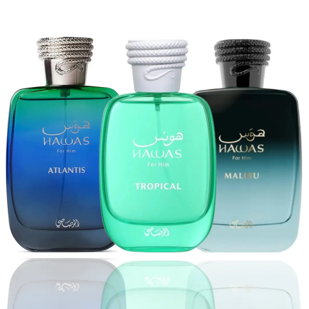 Men's 3-Piece High-Quality Fragrance Variety Pack - Aquatic, Citrus Blend, Luxury-Themed Scents (Malibu, Tropical, Atlantis), Spray Bottle, Fragrance That Starts With A, for Mensfashion