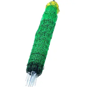 summervibes VEVOR Outdoor Electric Fence Netting Kit, 48 in H x 168 ft L PE Mesh with Double-Spiked Stake Posts, Portable Utility Fencing for Chickens, Rabbits, Used in Backyards, Farms