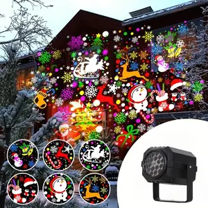 1 Home Projector Light Christmas/Snowflake Pattern High-Definition Light Source Outdoor Lighting Projector USB Plug and Play Suitable for Outdoor Home Decoration, Garden decor lights