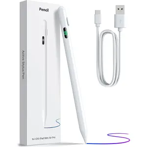 ISEMENA Digital Stylish Pens Pencil Rechargeable Fast Charge with Palm Rejection Tilt Sensitivity Active Touch Screen Pencil Compatible with iPad 6/7/8/9/10th Generation,iPad Pro 12.9"& 11", iPad Air3/4/5,iPad mini5/6 Tablet Accessories