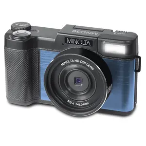 Minolta MND30 30MP 2.7K QHD 3.0" LCD Screen Digital Camera, Blue