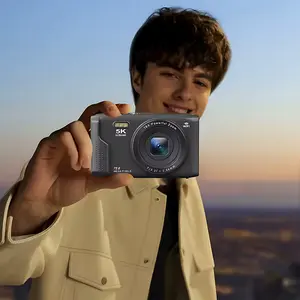 5k Digital Camera 72mp Ccd Sensor, Autofocus Hybrid Camera with Built-In Flash, 2.8 Inch Uhd Display, Automatic Exposure, SD Card Included