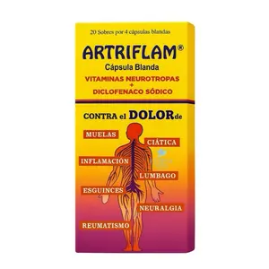 Artriflam Antioxidants Capsula Blanda with Neurotropas Vitamins & Diclofenaco Sodico for Pain Relief