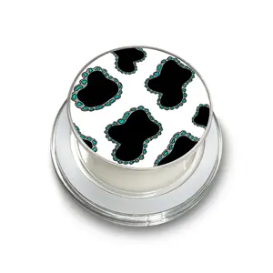 Turquoise Gem Cow Print Magnetic Phone Grip