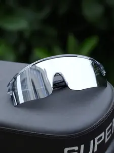 Men's Trendy Colorful Coated Cycling Running UV Protection Outdoor Windproof Sports Sunglasses, Cycling Frames, Stylish Eyewear for Active Lifestyle, Bike Accessories