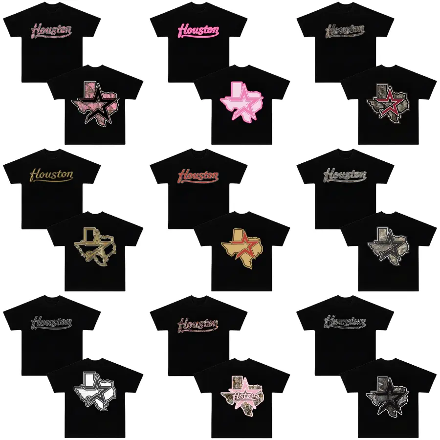 Vintage Houston Texas Collection T-shirt, Unisex Streetwear Tee, Star Edition Casual Top for Men Women Daily, Soft Cotton, 100% Cotton Tee