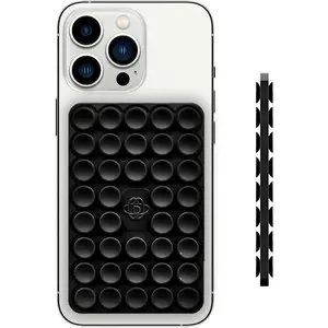 Double-Sided Suction Phone Grip Detachable -  Dashboard/Mirror Phone Holder, , , -Relieving Mount for Selfies & Videos - & Android Compatible, Black