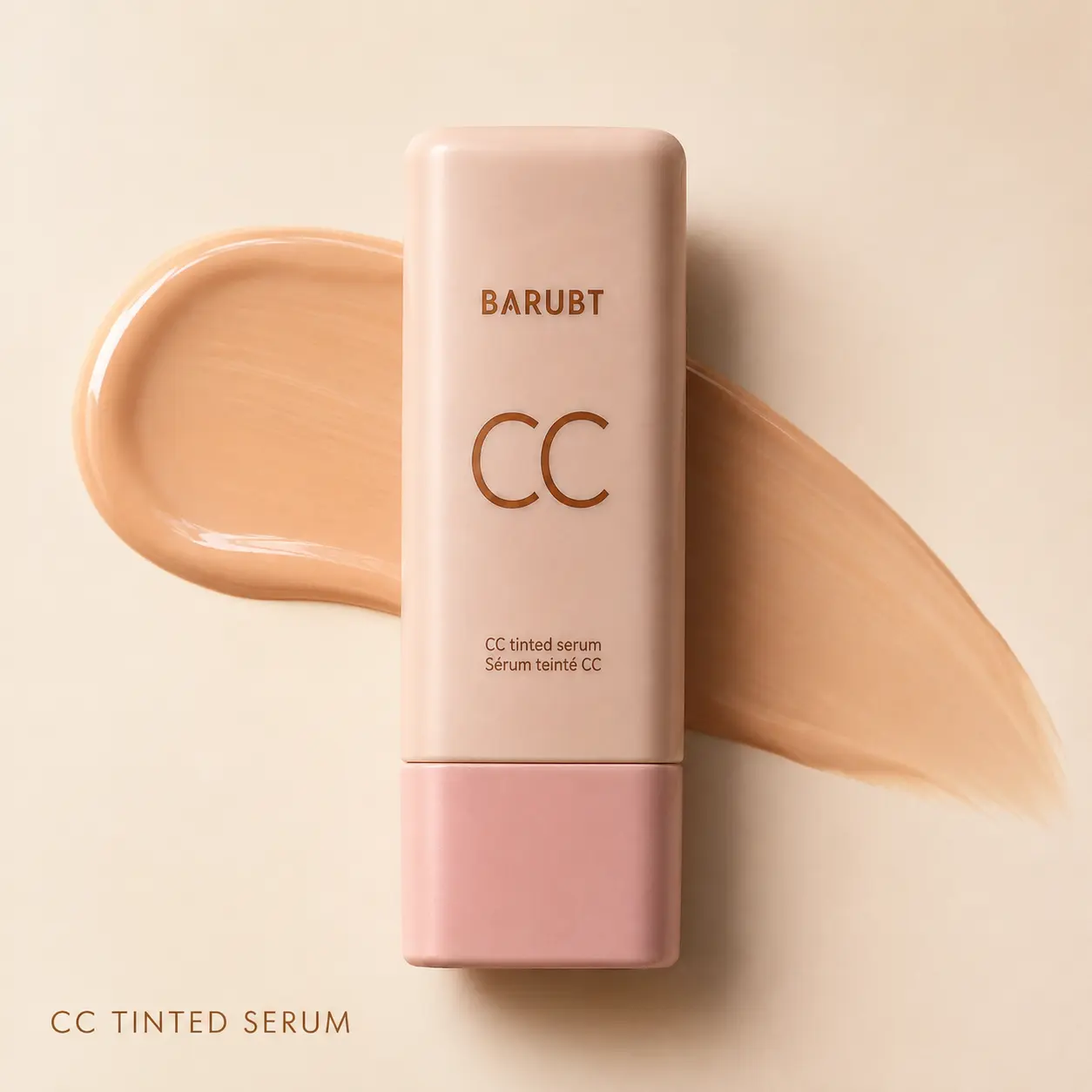 BARUBT CC Tinted Serum Foundation, Lightweight Hydrating Face Base, Smooth Easy Blend, Natural-Looking Finish, 55mL