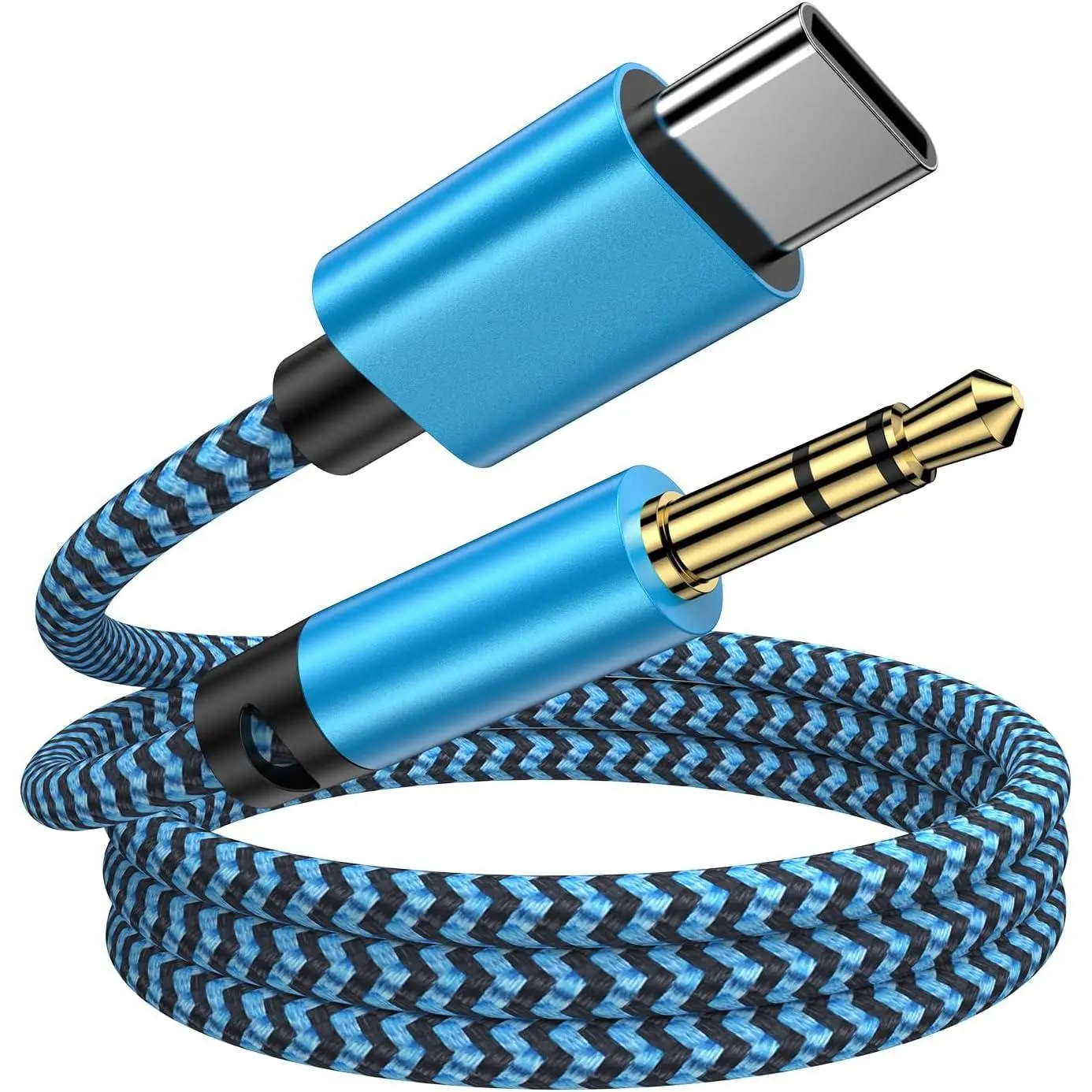 X-APT05  Samsung USB C to 3.5mm Audio Aux Jack Cable,3FT Type C to Headphone Audio Adapter Hi-Fi Car Stereo Braided Aux Cord for Samsung Galaxy A17/A16/A15/A54/A55/S25/S24 Ultra/S23/S22/S21/iPhone 16/Pixel 9/8