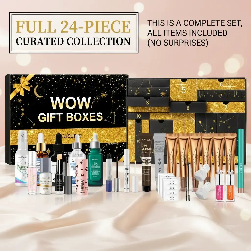 JAYSUING 24-Piece Glow Up Self Care Bundle Box - Hydrating Multi-Pack Skincare & Makeup Kit for Women, All Skin Types, Self Care Kit Bundle, Gift Sets For Women, Moisturizer, Beauty Products, Female, Hydration, Glow Up Challenge, Daily Care