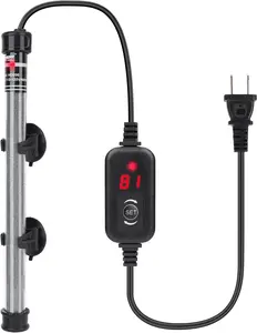 hygger Submersible fishtank heater 100W 150W 200W 300W Adjustable Fish Tahk Heater with Temperature Controller, LED Display, Small Aquarium Betta Heater for up to 20/26/40/48 Gallons