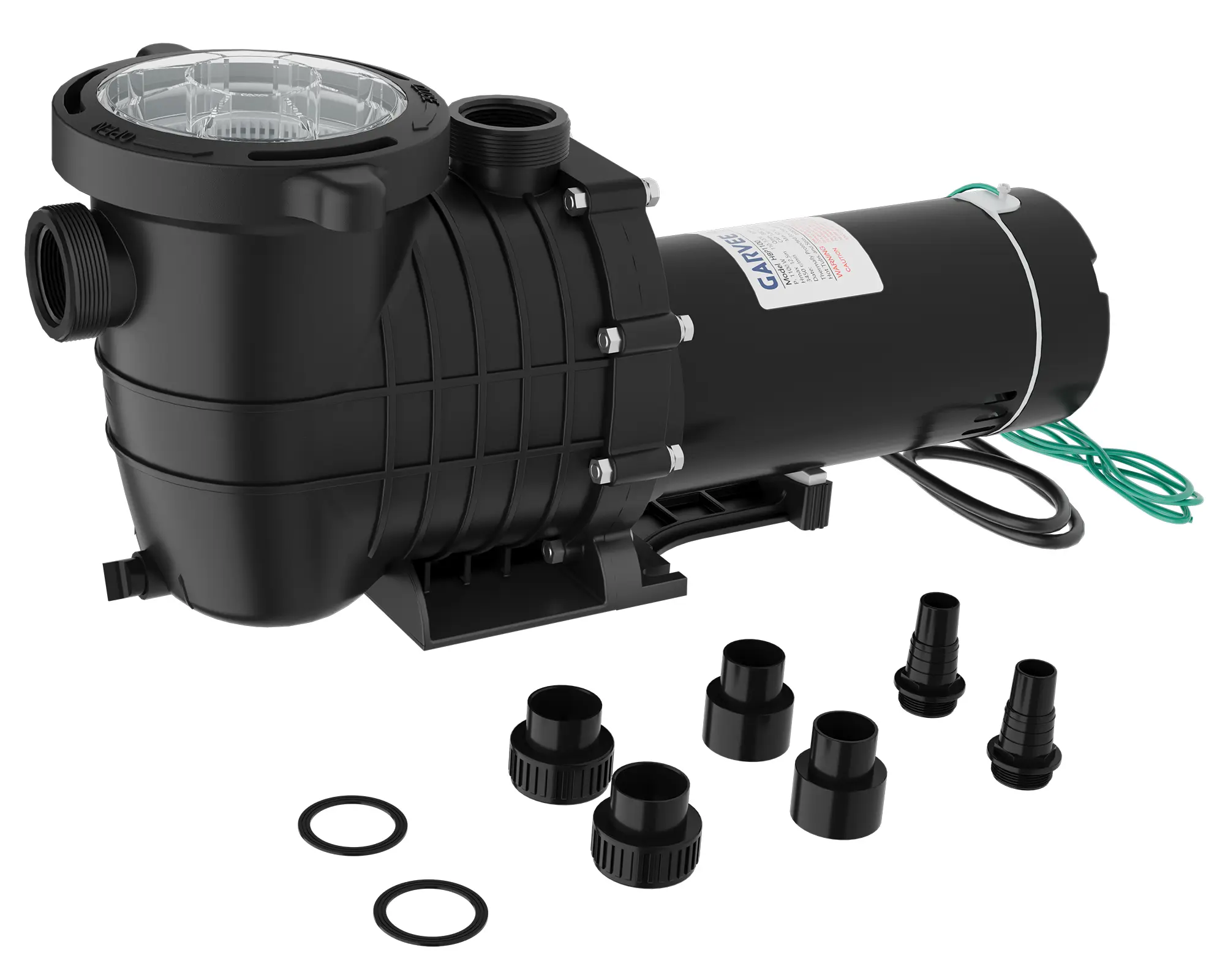 Garvee Upgraded High-Performance 2.0 HP Pool Pump, 1500W Dual Power 115V/220V, Strainer Basket, 6800 GPH Max Current, Replacement Pump for Above-Ground & In-Ground Pools